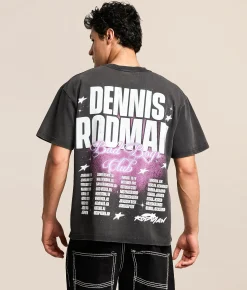 Tops|Graphic T-Shirts | ID Supply Co. Dennis Rodman T-Shirt Washed Black