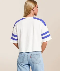 Tops | Junkfood Denver Broncos Cropped T-Shirt Vintage White Licorice