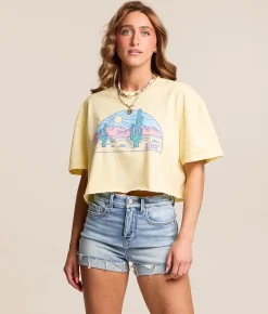 Reef Desert Cropped T-Shirt Mellow Yellow Mineral Was Discount