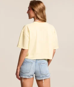Reef Desert Cropped T-Shirt Mellow Yellow Mineral Was Discount