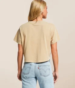 Girl Dangerous Desert Darlin' Cropped T-Shirt Tan Outlet