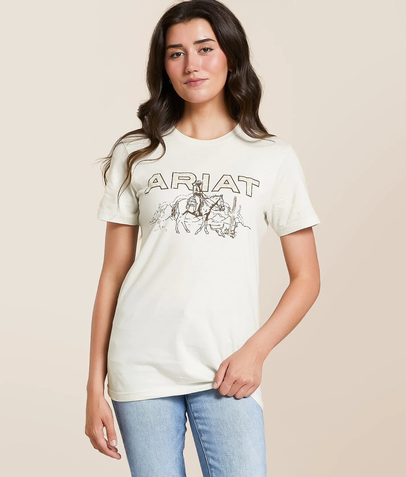 Ariat Desert Ride T-Shirt Putty Clearance