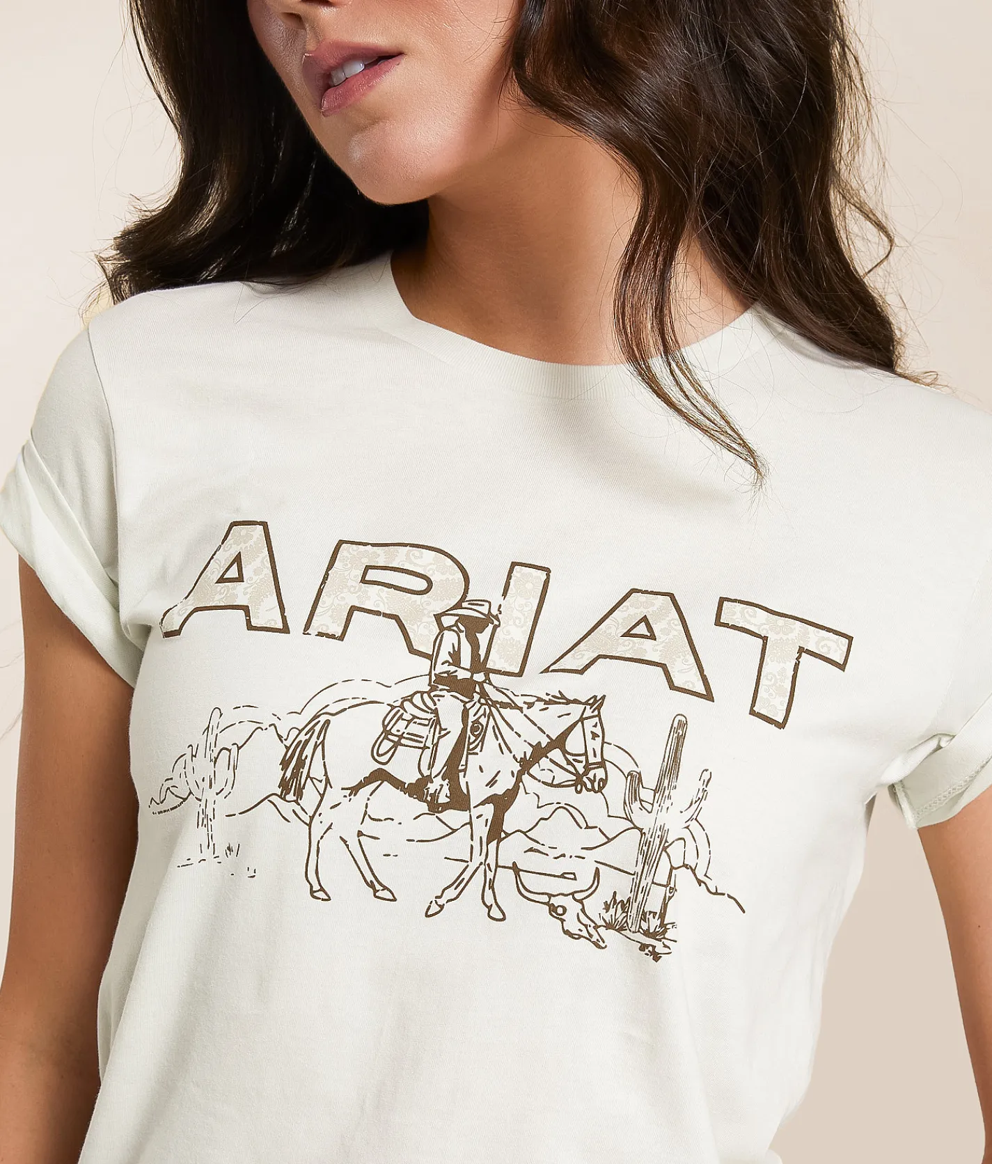 Ariat Desert Ride T-Shirt Putty Clearance