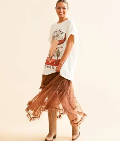 Wrangler® Desert Skull Oversized T-Shirt Marshmallow Discount