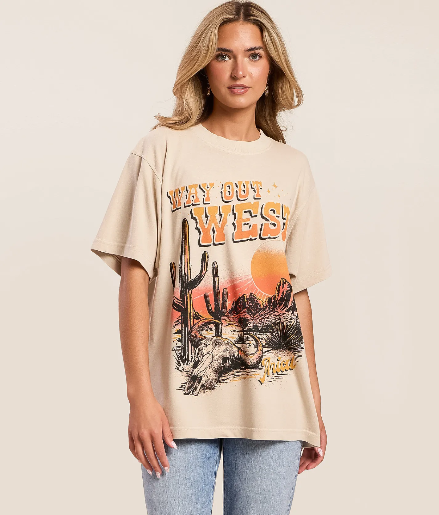 Tops | Ariat Desert Sun Boyfriend T-Shirt French Oak
