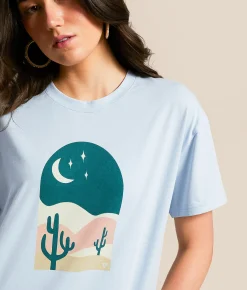 LIV Outdoor Desert Twilight Oversized T-Shirt Niagra Mist Hot