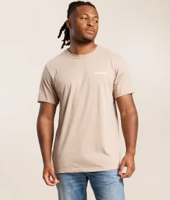 Ariat Desert Valley Scene T-Shirt Brindle Heather Sale