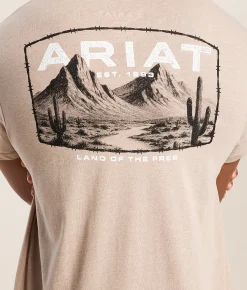 Ariat Desert Valley Scene T-Shirt Brindle Heather Sale