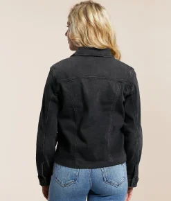 Tops|Coats & Jackets | HIDDEN Destructed Denim Stretch Jacket Washed Black