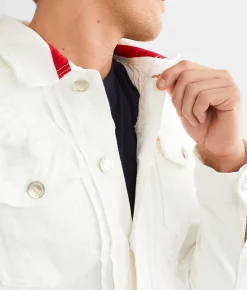 Coats & Jackets | Smuggler's Moon Destructed Denim Stretch Jacket White
