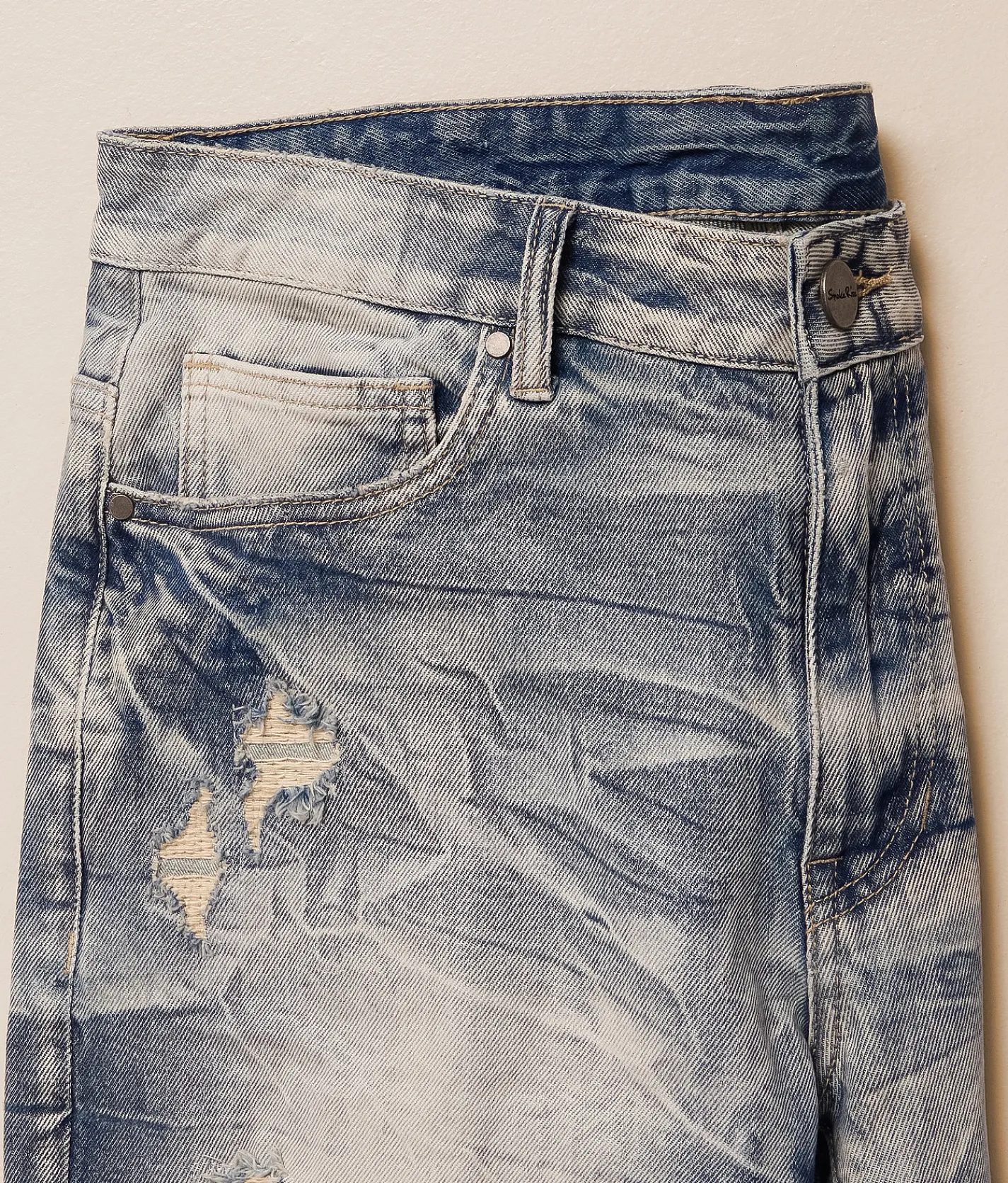 Smoke Rise® Destructed Stretch Short Farley Blue Clearance