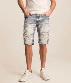 Smoke Rise® Destructed Stretch Short Farley Blue Clearance