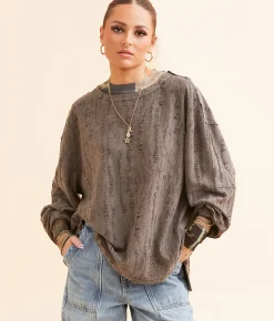 Tops | Gilded Intent Destructed Top Iron