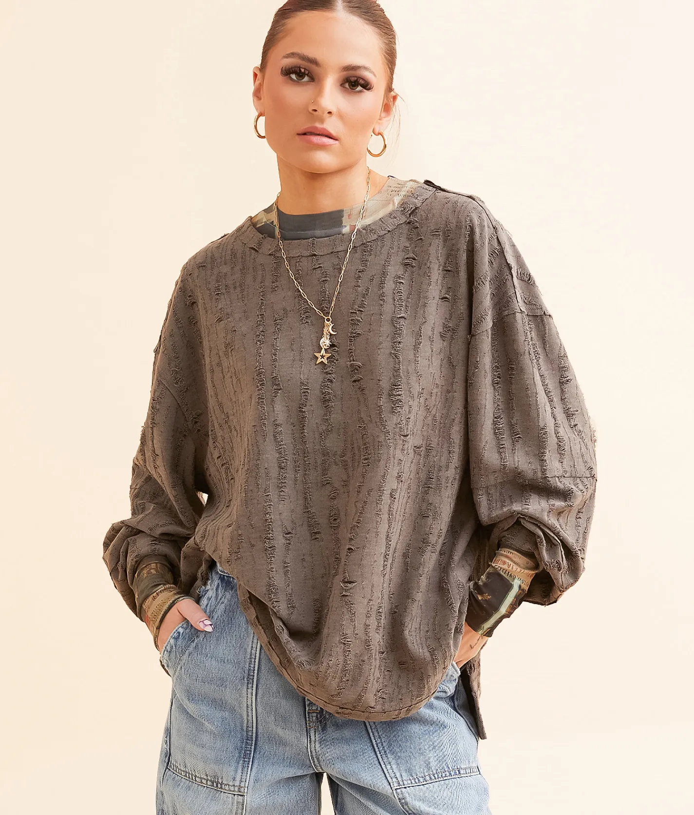 Tops | Gilded Intent Destructed Top Iron