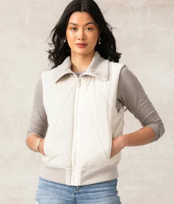 Tops|Coats & Jackets | Buckle Black Devon Puffer Vest Stone