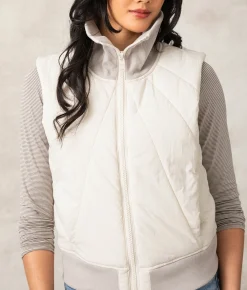 Tops|Coats & Jackets | Buckle Black Devon Puffer Vest Stone