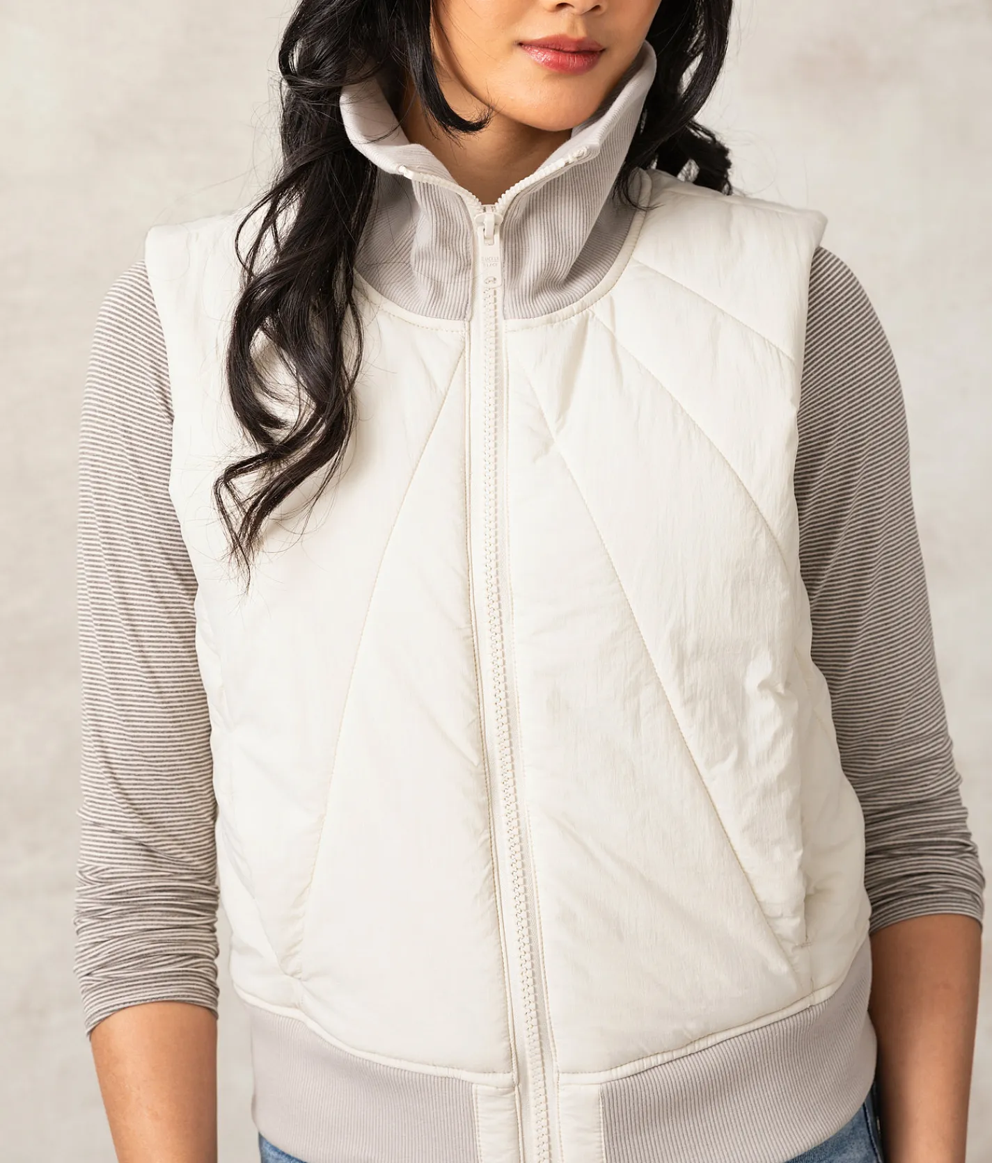 Tops|Coats & Jackets | Buckle Black Devon Puffer Vest Stone