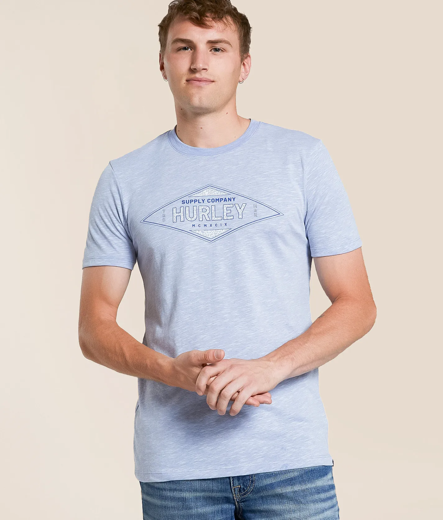 Hurley Diameter T-Shirt White Wedgewood