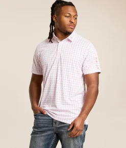 Ariat Diamond Banner TEK Fitted Polo White Discount