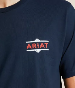 Tops|Graphic T-Shirts | Ariat Diamond Burst T-Shirt Navy Ink