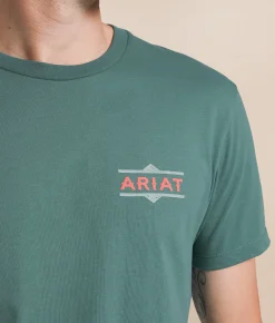 Ariat Diamond Burst T-Shirt Silver Pine Hot