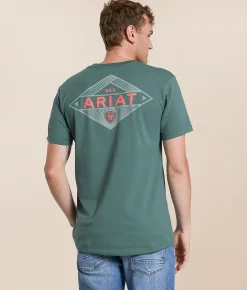Ariat Diamond Burst T-Shirt Silver Pine Hot