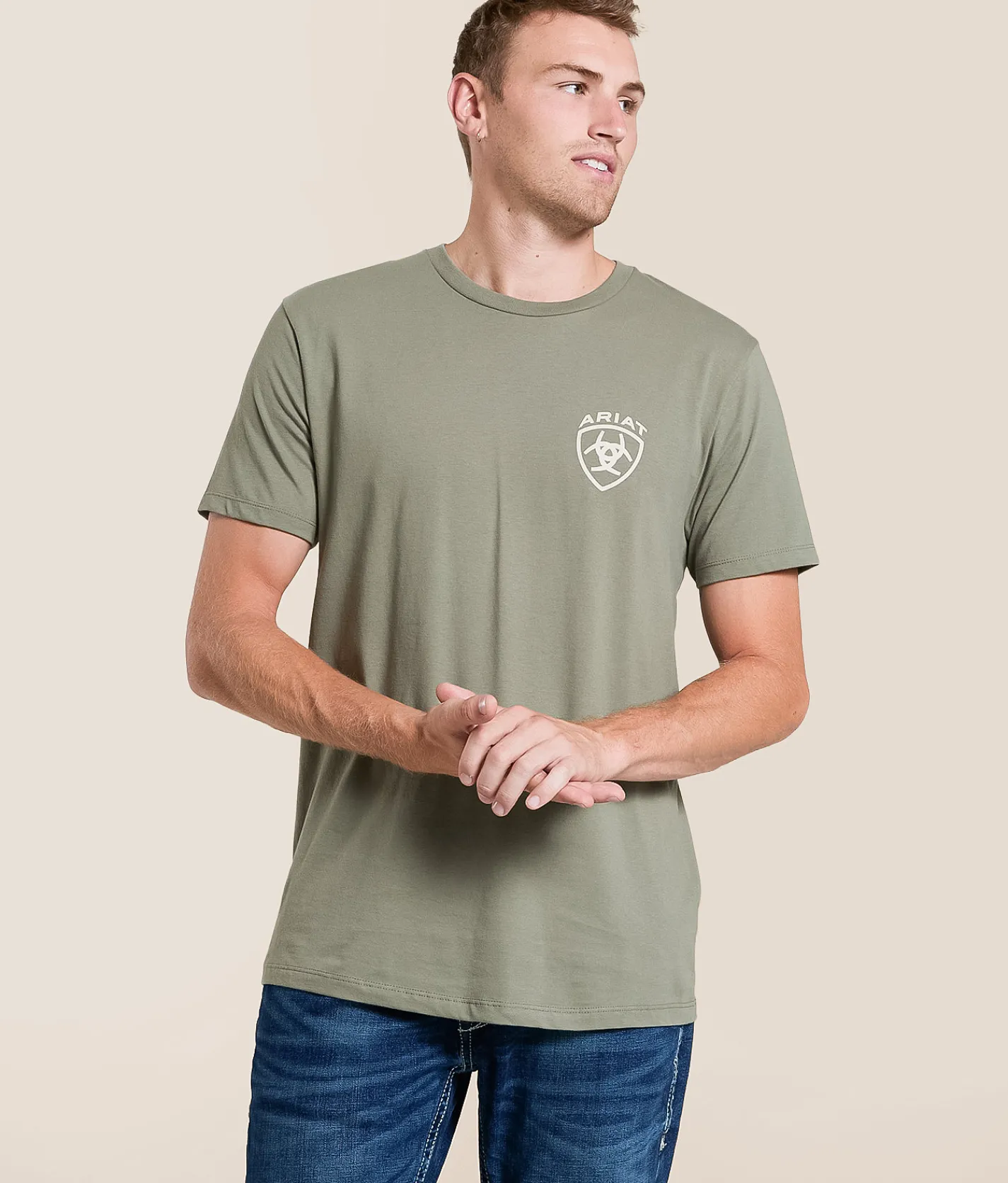 Ariat Diamond Card Desert T-Shirt Castor Grey Best