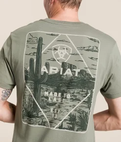 Ariat Diamond Card Desert T-Shirt Castor Grey Best