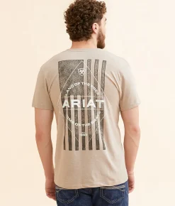 Graphic T-Shirts | Ariat Diamond Flag T-Shirt Brindle Heather