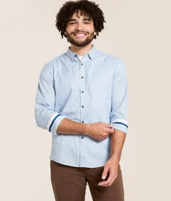 J.B. Holt Diamond Standard Stretch Shirt Light Blue Hot