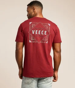 Veece Diamond Title II T-Shirt Red Black Clearance