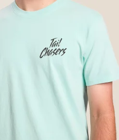 Graphic T-Shirts | Tail Chasers Club Diamond T-Shirt Waterspout Pigment Dye