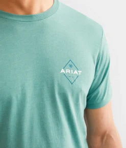 Ariat Diamond Valley T-Shirt Ocean Blue Heather Discount