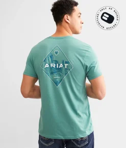 Ariat Diamond Valley T-Shirt Ocean Blue Heather Discount