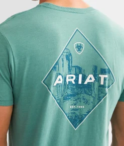 Ariat Diamond Valley T-Shirt Ocean Blue Heather Discount