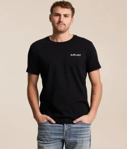 Ariat Digibias Flag T-Shirt Black New