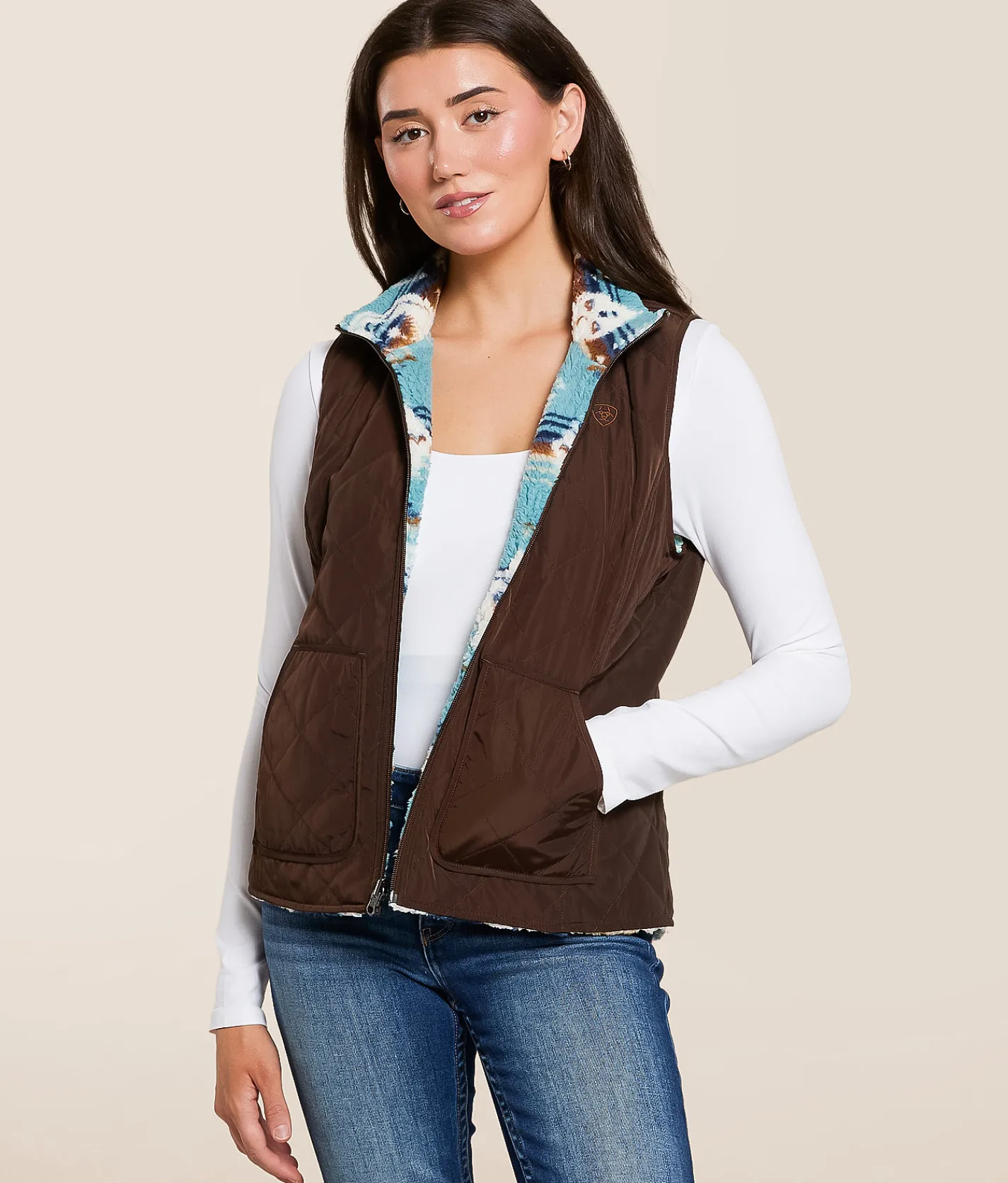 Tops|Coats & Jackets | Ariat Dilon 2.0 Reversible Vest Mole