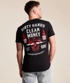 Troll Co Dirty Hands Clean Money Firebolt T-Shirt Black Online