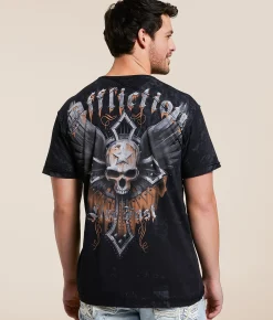 Affliction Dissolve T-Shirt Black Hot