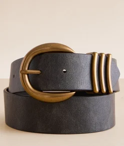 BKE Distressed Basic Belt Black Discount