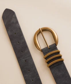 BKE Distressed Basic Belt Black Discount