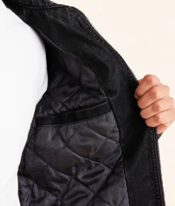 Coats & Jackets | Buckle Black Distressed Faux Suede Jacket Black