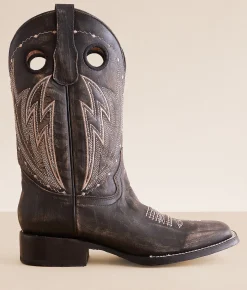 Circle G by Corral Distressed Leather Cowboy Boot Black Discount