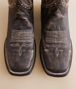 Circle G by Corral Distressed Leather Cowboy Boot Black Discount