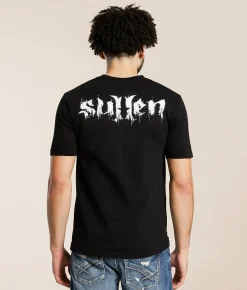 Sullen Distress T-Shirt Jet Black