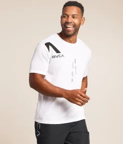 Tops|Graphic T-Shirts | RVCA Divided Sport T-Shirt White