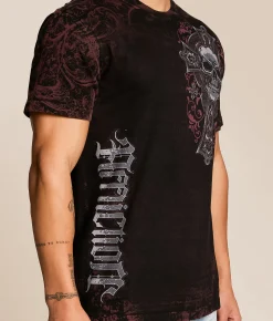 Tops|Graphic T-Shirts | Affliction Divine Grave T-Shirt Black