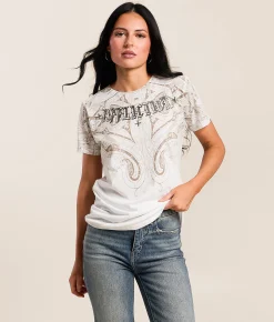 Tops | Affliction Divine Sorrow T-Shirt White