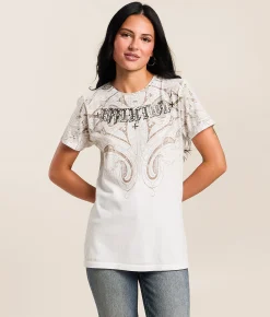 Tops | Affliction Divine Sorrow T-Shirt White