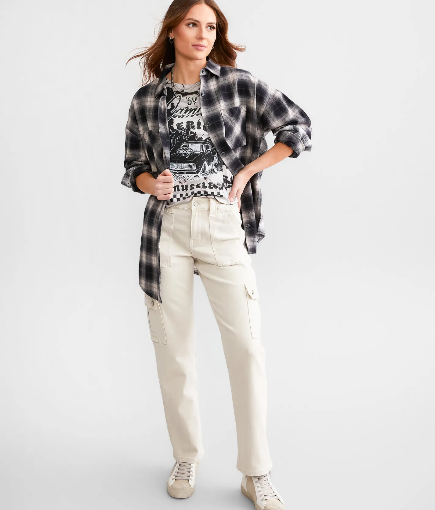 Bottoms | VERVET by Flying Monkey Dixie Stretch Cargo Pant Beige